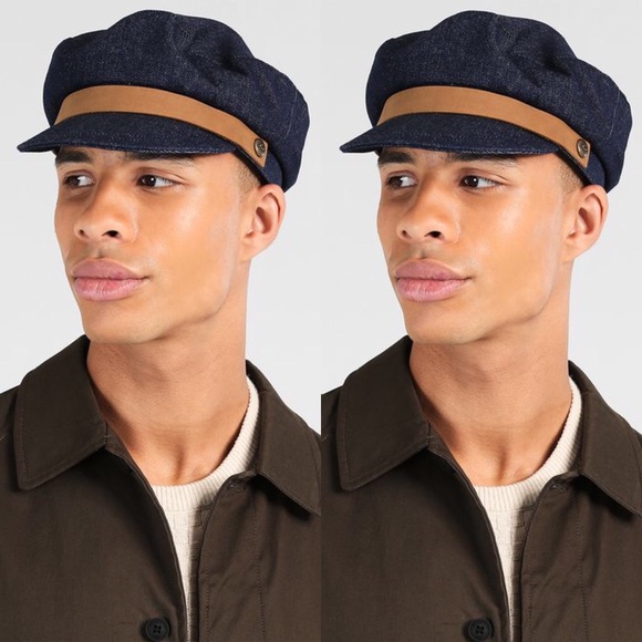 Anthropologie x Brixton Kurt Engineer Hat Denim - Picture 7 of 8